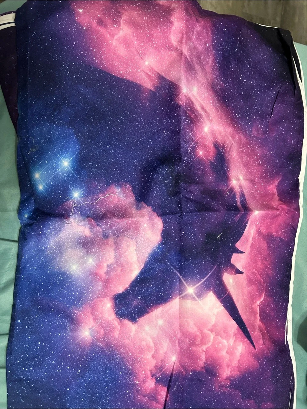 Galaxy Unicorn Comforter Duvet Cover Queen Size - 2 pillow case covers New
